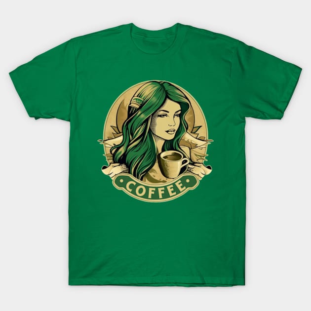 Coffee Girl T-Shirt by MF Creator